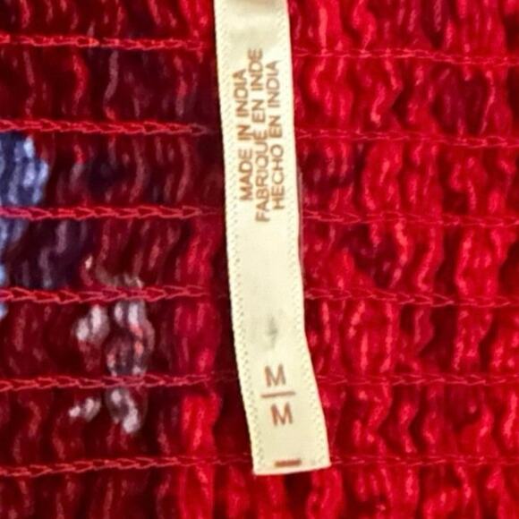 Free People Bohemian Grunge Witchy Corduroy Gail Midi Dress Scarlet Combo Medium - Picture 11 of 14